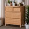 Baxton Studio Vaere Modern Bohemian Natural Brown Rattan and Mahogany Wood Storage Cabinet 233-13175-ZORO - alternate 4